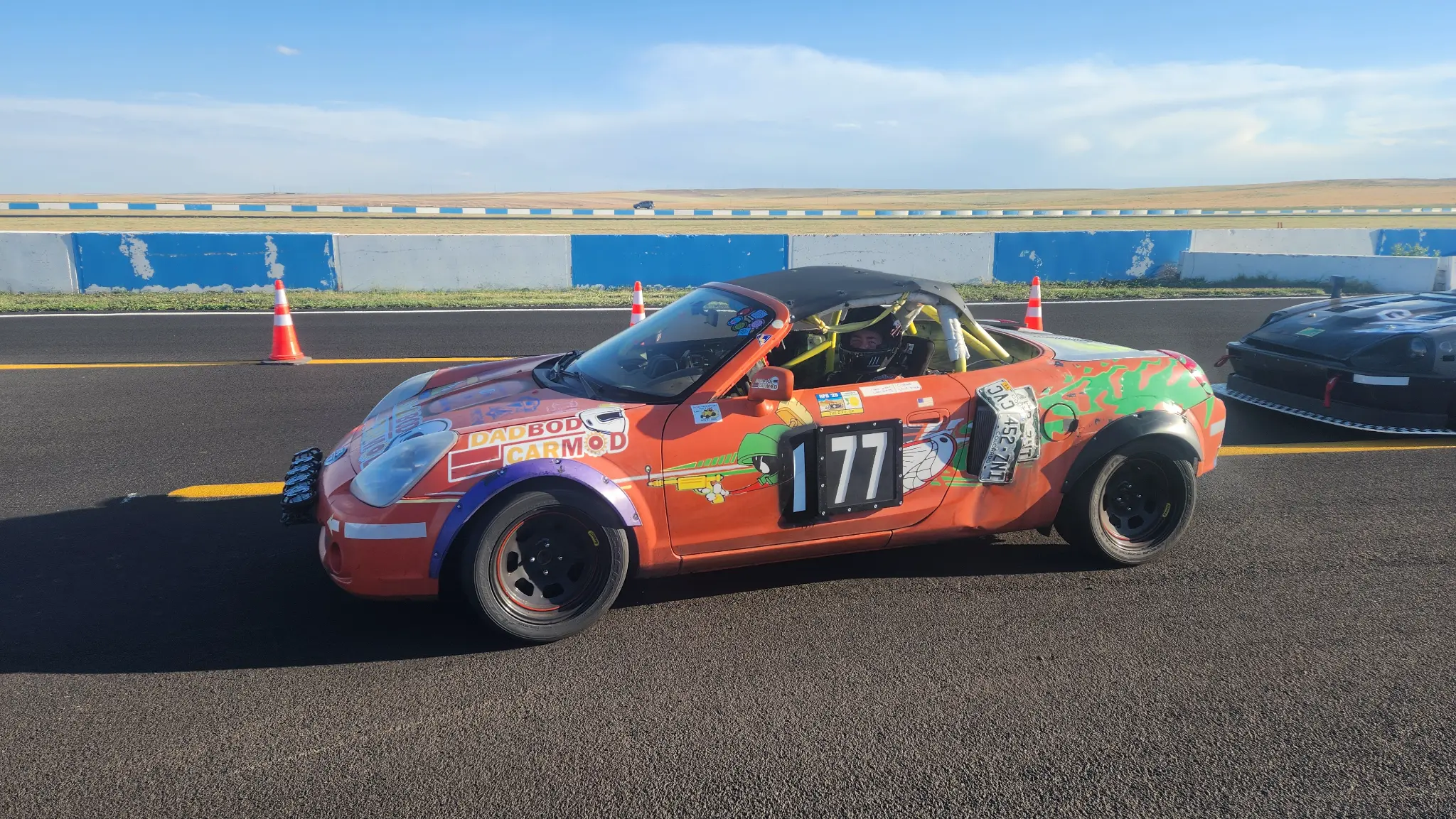 Dad Bod Car Mod No. 77 Toyota MR2 on track.